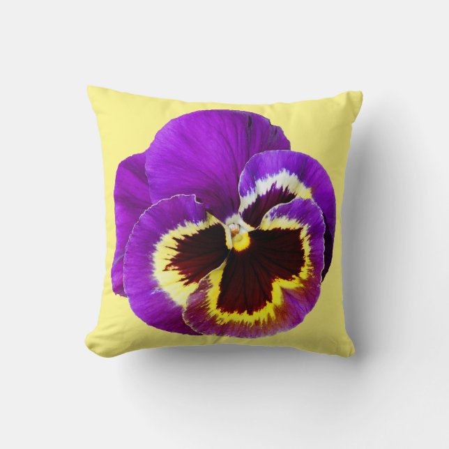 Coussin Belle sansy violet (Recto)