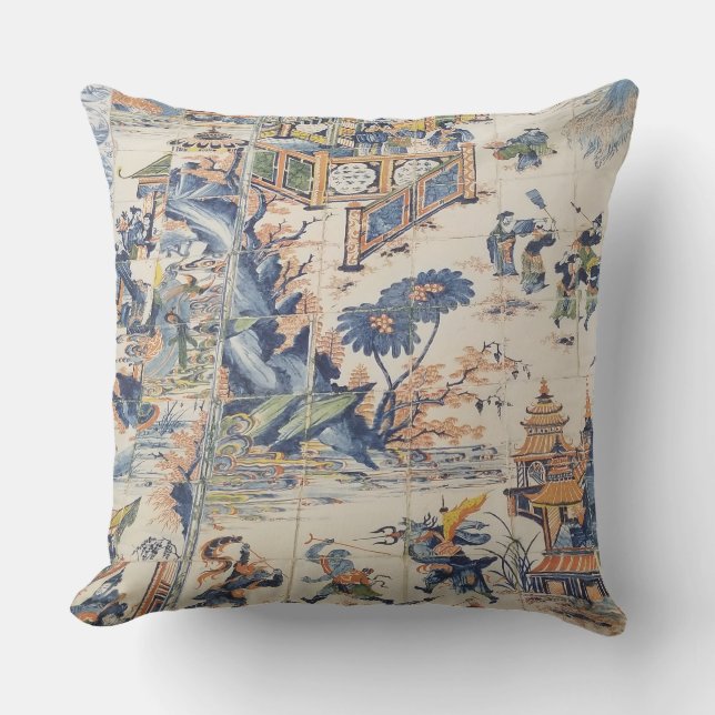 Coussin Belle scène asiatique ! (Recto)