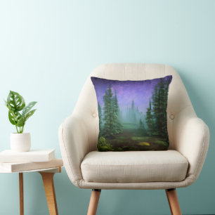 Coussin Belle scène de nature au clair de lune
