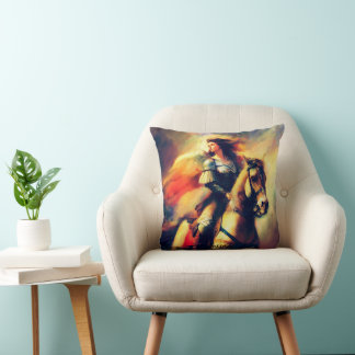 Coussin Belle Valkyrie à cheval