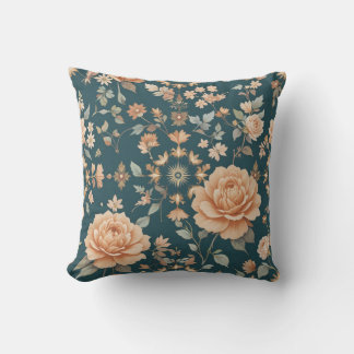 Coussin Belles fleurs et intérieur cosy