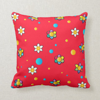 Coussin Belles fleurs mignonette motif pour chambre enfant