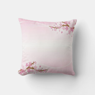Coussin Belles fleurs sur or rose