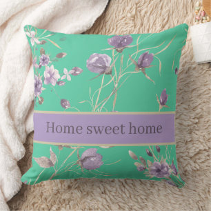 Coussin Belles Fleurs Violettes Hiver
