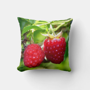 Coussin Belles framboises rouges