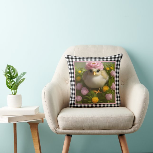 Coussin Belles pousses et fleurs Pâques (Chaise)