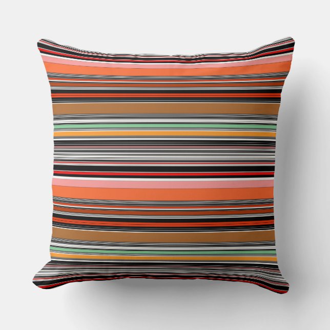 Coussin Belles rayures colorées (Recto)