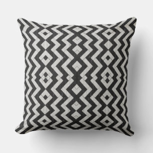 Coussin Belles rayures en marbre blanc noir