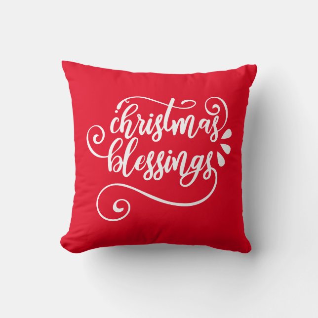 Coussin Bénédiction de Noël réversible (Recto)
