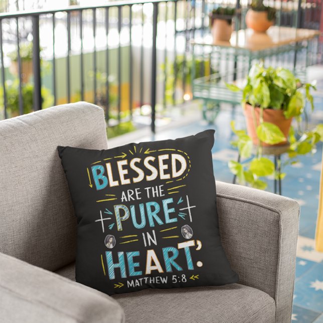 Coussin Bénédictions divines : Une Bible Verse Illuminatio (Créateur téléchargé)