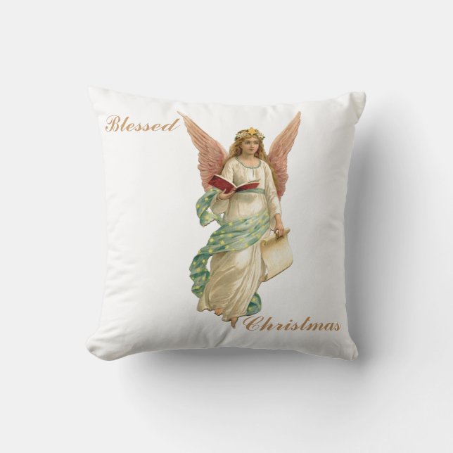 Coussin béni 16" d'ange de Noël (Recto)