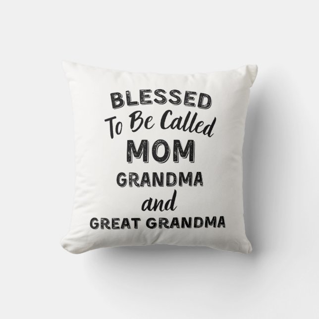 Coussin Béni d'être appelé maman Fête des mères de grand-m (Recto)