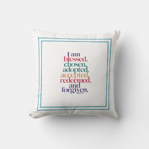 Coussin Bénie Choisi Adopté Accepté Racheté Pardonné