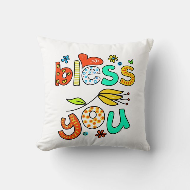 Coussin Bénissez l'oreiller de l'enfant (Recto)