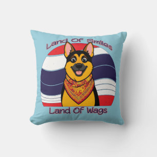 Coussin Berger Allemand Au Pays Des Sourires Et Des Queues