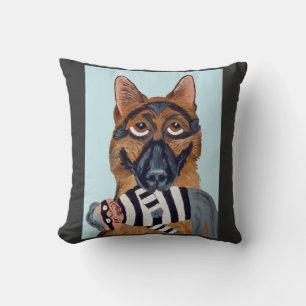 Coussin Berger Allemand avec Jouet de Cambrioleur