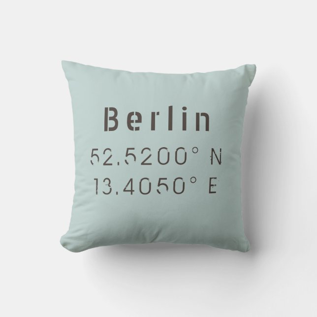 Coussin Berlinale Longitude Latitude Pillow (Recto)