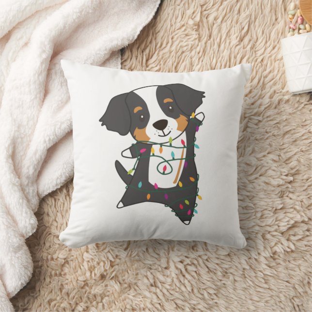 Coussin Bernese Joyeux Noël Joyeux Chiens de Noël (Couverture)