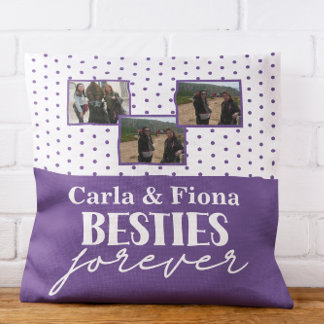 Coussin Best friends 3 photos on Throw Pillow