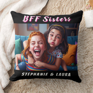 Coussin Best Friends Forever Sisters Funny 