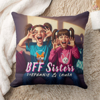 Coussin Best Friends Sisters Funny
