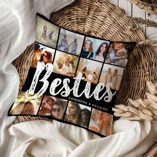 Coussin BESTIES, Collage de photos et noms   BFF