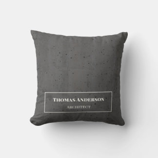 Coussin Béton blanc moderne et gris foncé