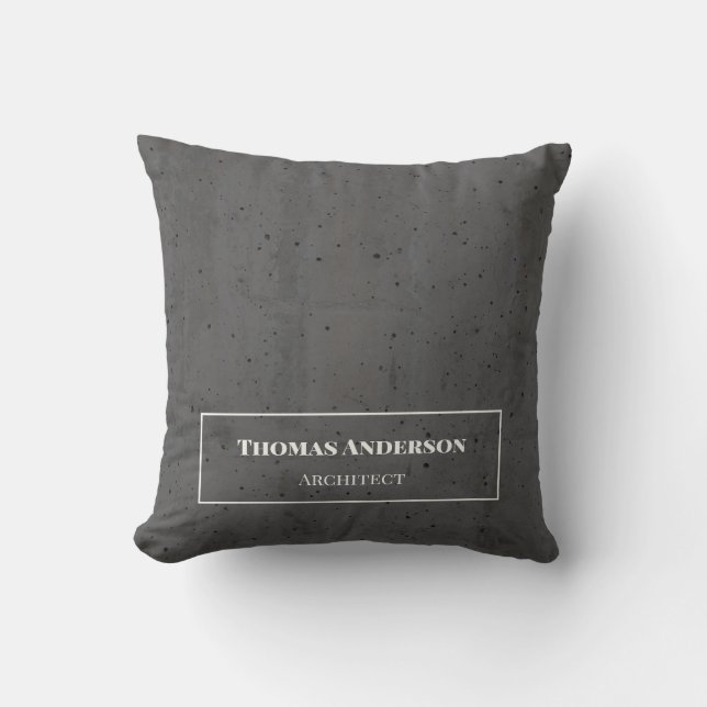 Coussin Béton blanc moderne et gris foncé (Recto)