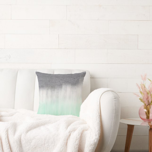 Coussin béton urbain, menthe verte (Canapé)