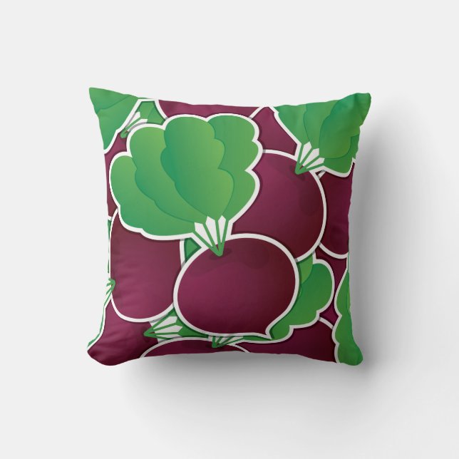 Coussin betterave funky (Recto)