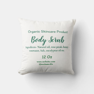 Coussin beurre de gommage corporel vert naturel biologique