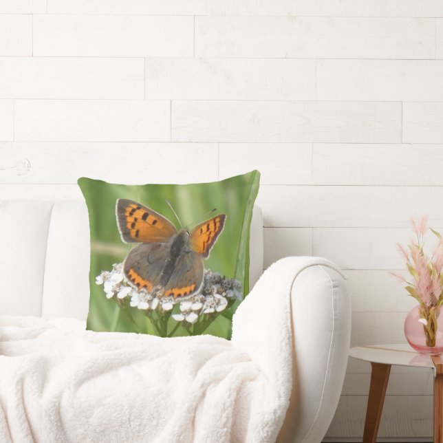 Coussin Beurre d'incendie sur les fleurs blanches Lancer l (Canapé)