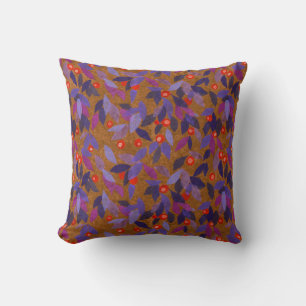 Coussin Beurres d'Orange Feuilles mauves Simple motif flor