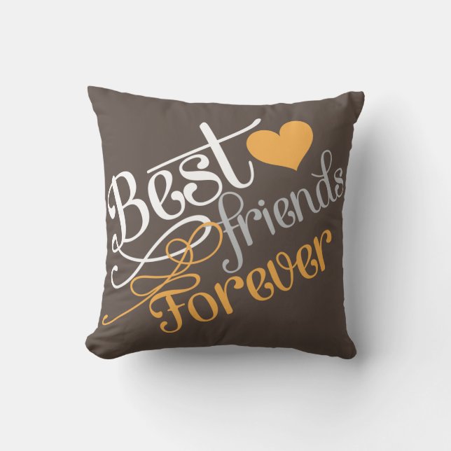 Coussin BFF - Meilleurs amis de mode pour toujours avec la (Recto)