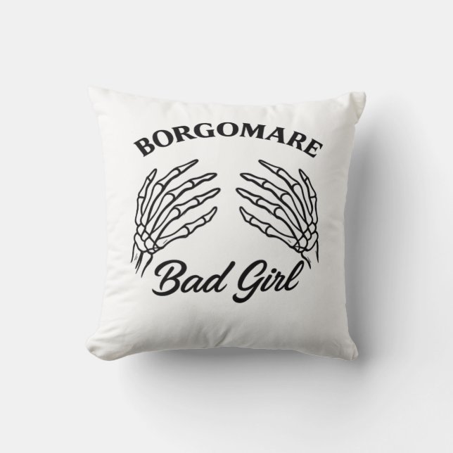 Coussin Bgm Bad Girl - Skeleton Heart Mains (Recto)
