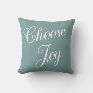 Coussin Bible Verse Teal Choisissez Joie