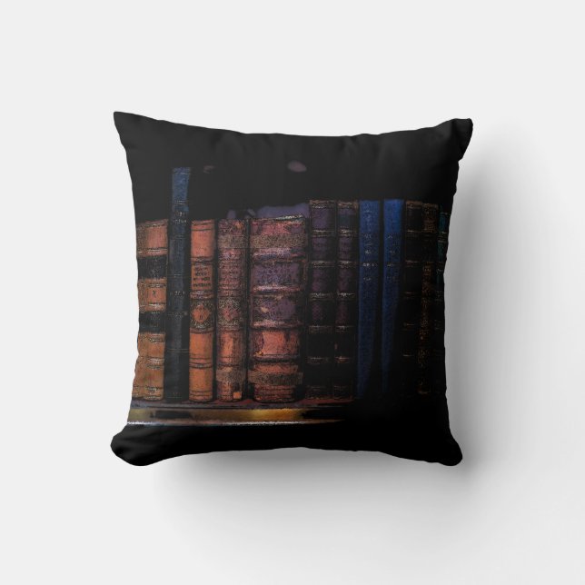Coussin Bibliothèque du livre - Livres Vintages (Recto)