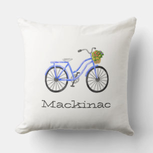 Coussin Bicycle Mackinac Island Family Flowers Emplacement