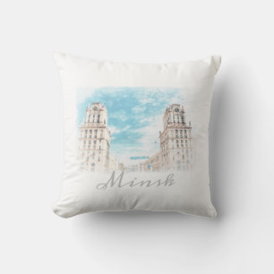 Coussin Biélorussie Vue Minsk Architecture Jeu d'oreiller