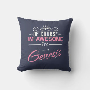 Coussin Bien sûr que je suis génial Je suis Genesis