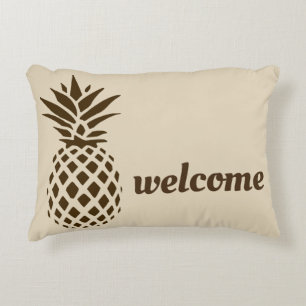 Coussin bienvenu avec l'ananas dans Earthtones