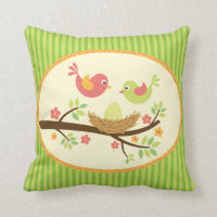 Coussin bienvenu de birdies de bébé de ressort