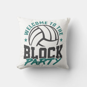 Coussin Bienvenue à la Block Party Volleyball Bloc Central
