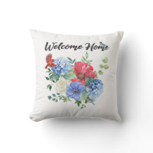 Bienvenue à la maison avec des fleurs et des oisea