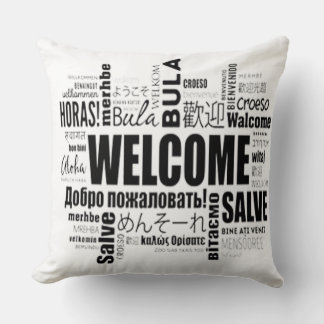 Coussin "Bienvenue à la maison : inviter l'élégance dans c