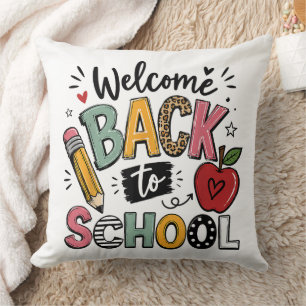 Coussin Bienvenue à l'école Enseignant Élève Premier Jour
