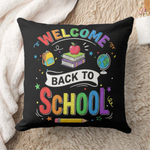 Coussin Bienvenue à l'école les enfants Enseignant Premier
