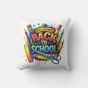 Coussin Bienvenue Retour à l'école Premier jour enseignant