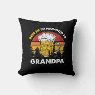 Coussin Bière Moi Je Suis Promu À Grand-Père Anniversaire