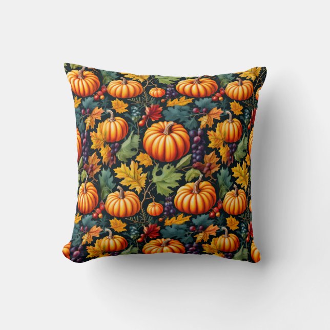 Coussin Big and Little Fall Pumpkins (Recto)